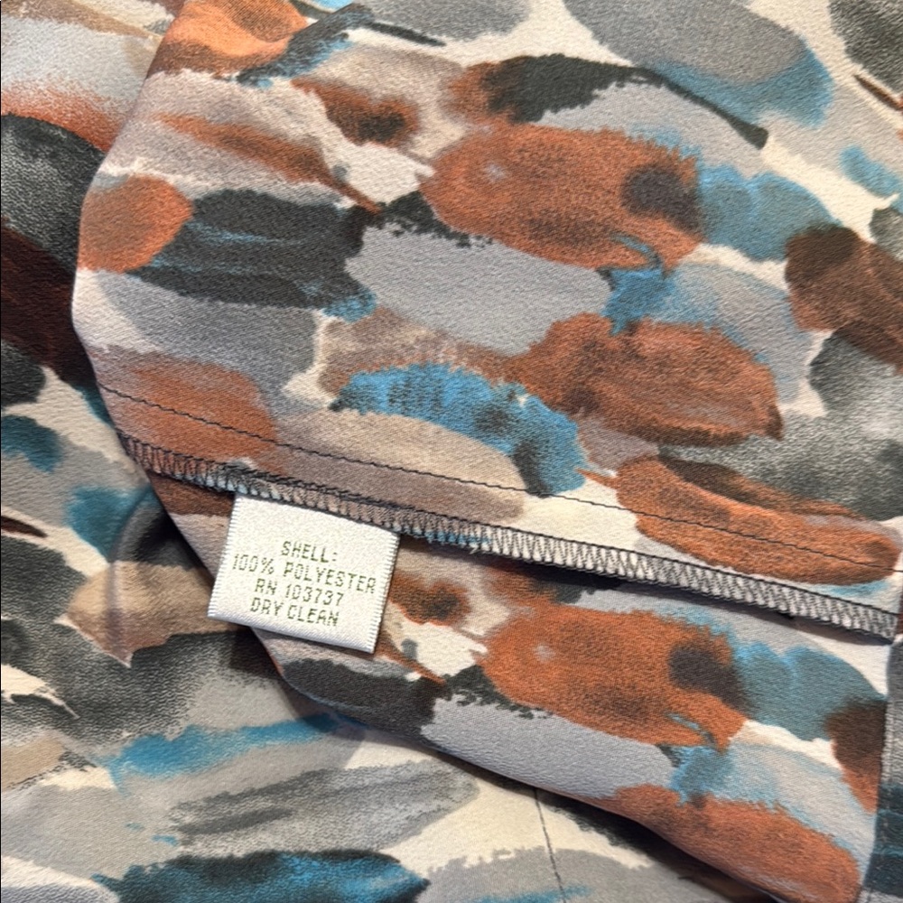 Donna Morgan watercolor drawstring Mini Dress Size 2 M1 - Picture 8 of 9